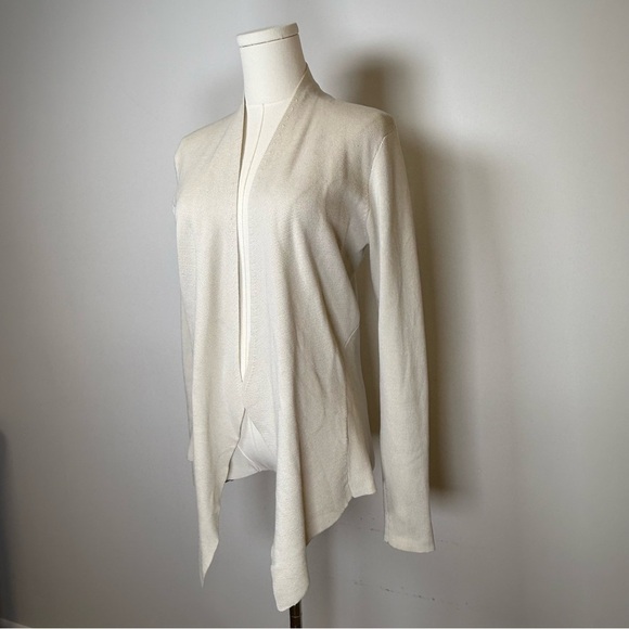 Eileen Fisher Open Front Drapey Cardigan Silk Cotton Blend Women’s Size XS - Picture 2 of 9